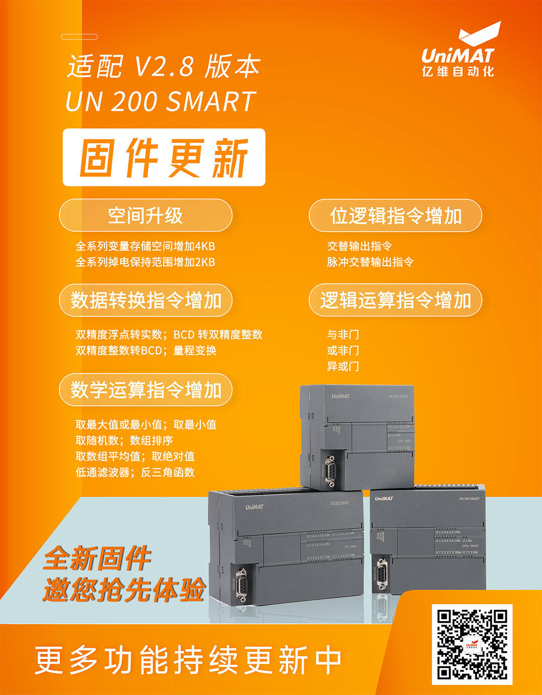 适配V2.8版本，美高梅官网正网SMART PLC固件更新