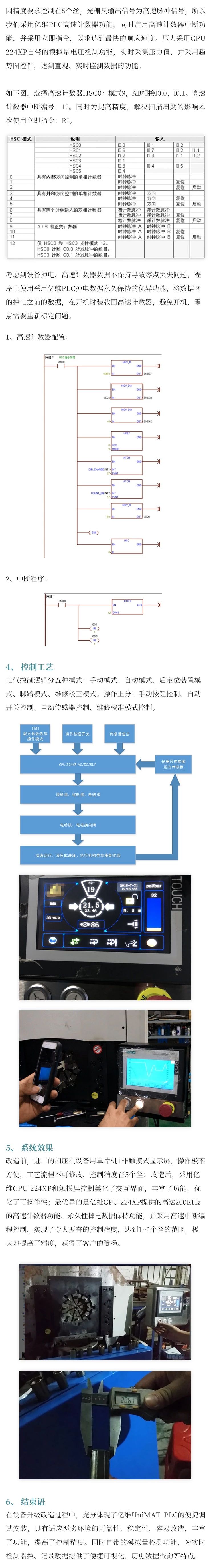 美高梅官网正网PLC在扣压机中的应用